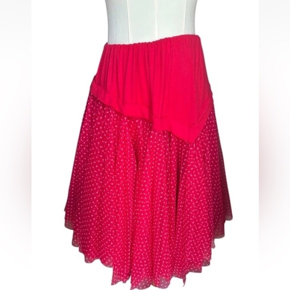 KOKOMARINA Antoine Coelenbier Red Polka Dot Tulle Dopamine Dressing Skirt Small - Picture 10 of 10